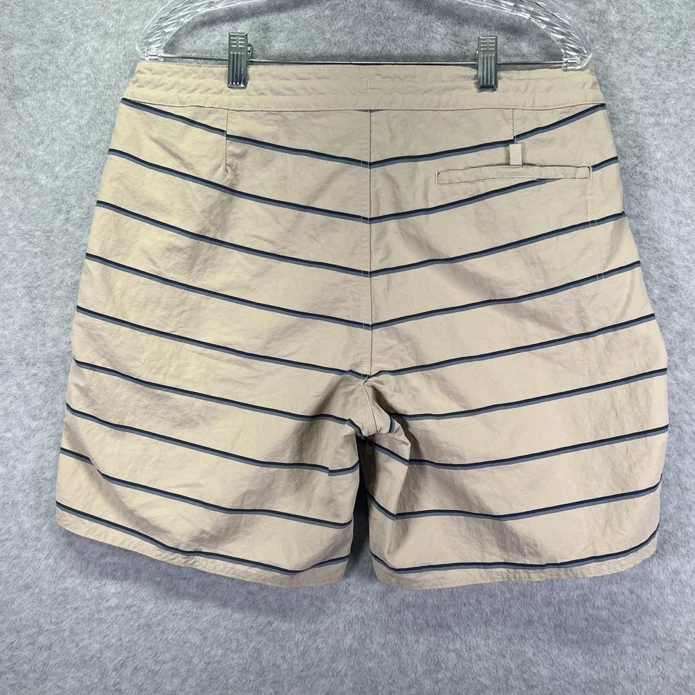 Patagonia Wavefarer Boardshorts Mens 35 Recycled Nylon Striped Swim Stretch